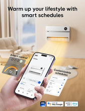Load image into Gallery viewer, Dreo Smart Wall Heater, Electric Space Heater for Bedroom 1500W, 120° Vertical Oscillation, Adjustable Thermostat, Remote Control, 24H Timer, Easy-Mount Heater for Indoor Use, Works with Alexa, WH719S
