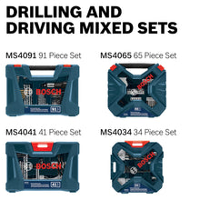 Load image into Gallery viewer, BOSCH MS4091 91-Piece Drilling and Driving Mixed Set with Included Case for Applications in Wood, Metal, Masonry

