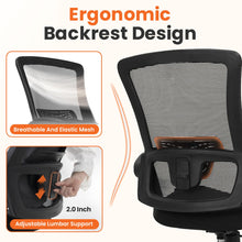 Load image into Gallery viewer, NEO CHAIR Office Desk Gaming Chair Computer High Back Mesh Seat with Rolling Wheels Ergonomic Adjustable Comfy Flip-up Armrests Lumbar Support Height for Home (Black)
