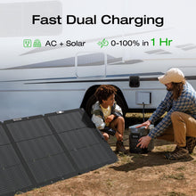 Load image into Gallery viewer, EF ECOFLOW Solar Generator DELTA 2 Max 2048Wh with 2x220W Solar Panel, LFP Battery Portable Power Station, Up to 3400W AC Output, AC + Solar Fast Dual Charging Full Charge in 1 Hr For Camping RV
