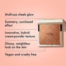 Load image into Gallery viewer, ICONIC LONDON Kissed by the Sun | Multi-Use Blush, Bronzer, &amp; Highlighter, For All Skin Types, Cruelty-Free, Vegan Makeup, (Date Night) 0.17 oz
