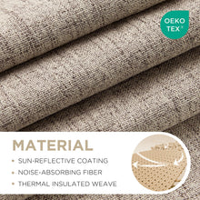 Load image into Gallery viewer, Joydeco Blackout Curtains for Bedroom - 100% Light Blocking 2 Panels Set Linen Drapes 42" W x 108" L, Thermal Insulated Room Darkening Curtains, Linen Textured for Living Room, Rod Pocket &amp; Back Tabs
