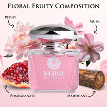 Load image into Gallery viewer, Verse Pink Crystal Eau De Parfum for Woman - Top Notes of Pomegranate, Yuzu &amp; Iced Accord - Base Notes of Peony, Lotus, Magnolia, Amber, Musk &amp; Mahogany - Floral &amp; Fruity Scent - Elegant 100ml Bottle
