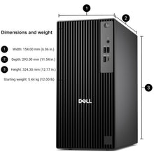 Load image into Gallery viewer, Dell Business Tower Desktop Computer, Next Gen OptiPlex, 14th Gen Intel i5-14500 vPro (14-Core, 5.0GHz), 16GB DDR5, 512GB PCIe SSD, Windows 11 Pro
