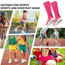 Load image into Gallery viewer, Kids Grip Socks, [2 Pairs] Non Slip Training Athletic Soccer Socks for Youth Boys and Girls Anti Slip Socks (pink)
