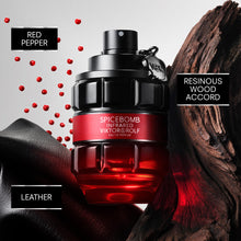 Load image into Gallery viewer, Viktor&amp;Rolf - Spicebomb Infrared Eau de Parfum - Woody &amp; Spicy - Cologne for Men - With Notes of Leather &amp; Cinnamon - 3 Fl Oz
