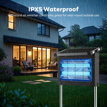 Load image into Gallery viewer, OnBeam Solar Bug Zapper Outdoor, Mosquito Zapper Waterproof Electric Fly Zapper Rechargeable Mosquito Killer Lamp with 10W Solar Panel, 4500V Cordless Fly Trap for Backyard, Patio, Garden, RV, Camping
