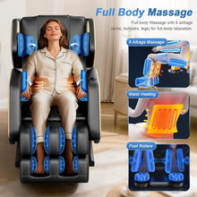 Load image into Gallery viewer, NAGLIFOR Massage Chair Full Body, Zero Gravity Massage Chair 2026 for Back Fatigue with 10 Fixed Rollers, Heating, Airbags, Phone Controller, Bluetooth Speaker, Nightlights for Living Room, Bedroom
