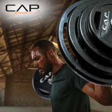 Load image into Gallery viewer, CAP Barbell 2-Inch Olympic Grip Weight Plate, 10 lb, Set of 4,Black
