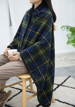 Load image into Gallery viewer, Krorifiu Fleece Wearable Blanket,Office Blankets Desk Chair Wrap Shawl Poncho Throw,Comfy Warm Lap Bed Sofa Travel Cape Cover (07green)
