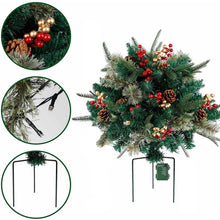 Load image into Gallery viewer, Pre-lit Artificial Christmas Tree Urn Filler, Outdoor Christmas Tree Feel Real Urn Filler with Lights &amp;Tripod Stake, Lighted Holiday Planter Filler for Outdoor, Weatherproof (1Pcs-B)
