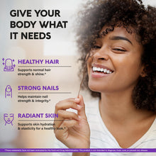 Load image into Gallery viewer, Biotin | Collagen | Hyaluronic Acid | Keratin - Support Normal Hair Growth Cycle, Skin &amp; Nails - Clinically Tested - 25000mcg Vitamins B1, B2, B3, B6 &amp; B7 - for Women &amp; Men - Made in USA | 60 Capsules
