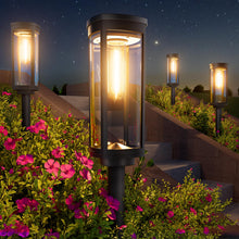 Load image into Gallery viewer, BITPOTT Bright Solar Pathway Lights Outdoor, 8 Pack Solar Powered Garden Lights Waterproof IP65, Auto On/Off Outdoor Light for Lawn Patio Walkway Driveway Decor Landscape Lighting
