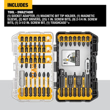 Load image into Gallery viewer, DEWALT Screwdriver Bit Set, 40 Pcs. Impact Ready, FlexTorq Impact Driver Bit Set with Storage Case (DWA2T40IR)
