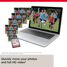 Load image into Gallery viewer, SanDisk 128GB Ultra SDXC UHS-I Memory Card - Up to 140MB/s, C10, U1, Full HD, SD Card - SDSDUNB-128G-GN6IN

