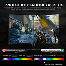 Load image into Gallery viewer, CRUA 27" 144Hz/180Hz Curved Gaming Monitor, FHD 1080P VA Screen 1800R Computer Monitors, 1ms(GTG) with FreeSync, Low Motion Blur, DisplayPort, HDMI, Support Wall Mount Install- Black
