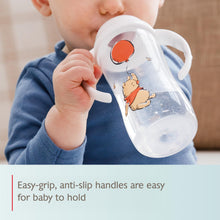 Load image into Gallery viewer, NUK Learner Cup, 10 Oz, Pack of 2, Pooh Bear – Soft Spout, Easy-Grip Handles, BPA Free, Spill Proof Transition Sippy Cup
