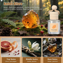 Load image into Gallery viewer, Car Air Freshener Oil Diffuser - Hanging Long Lasting Scent for Car &amp; Home, Essential Oil Freshener with Adjustable Fragrance (Lavender+Red Roses+Oud Wood+Amber Allure)
