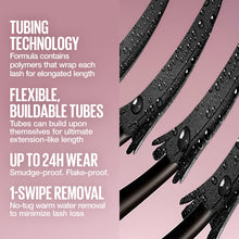 Load image into Gallery viewer, Maybelline Lash Sensational Sky Tubes Tubing Mascara, Extension-Like Lengthening Mascara, 24HR Eye Makeup with Shea Butter &amp; Castor Oil, Very Black, 1 Count
