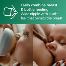 Load image into Gallery viewer, Philips Avent Natural Glass Baby Bottles with Natural Response Nipples (Slow Flow, Flow 2), 4oz, 4-Pack, SCY910/04
