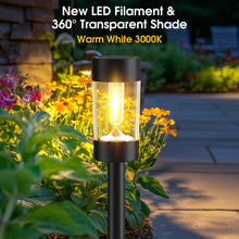 Load image into Gallery viewer, Eyrosa Solar Lights Outdoor, 12 Pack Waterproof Solar Landscape Lighting for Pathway Garden Yard Path Walkway Driveway Lawn Patio Outside Decor, Warm White
