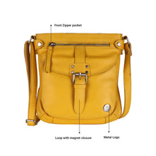 Load image into Gallery viewer, LEDERBUCK Real Leather Small Crossbody Handbags &amp; Purses for Women - Crossover over the Shoulder Bag (Mellow Yellow)
