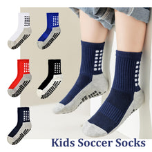 Load image into Gallery viewer, Boys Soccer Socks Sports Socks Youth Athletic Socks Hospital Grip Soccer Socks For Boys and Girls White
