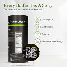 Load image into Gallery viewer, World's Best Gold Award - Laurel &amp; Flame Olympia PGI Olive Oil Extra Virgin - Polyphenol Rich (706 MG/KG) - USDA Organic - Multiple Award Winning – 60X Hydroxytyrosols - Early Harvest - Cold Pressed (500 ml/16.9 fl oz)
