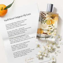 Load image into Gallery viewer, Kumbra With Love Gingerwood Eau de Parfum 100ML – Woody Perfume For Women – Long-Lasting Scent with Jasmine, Mandarin, Ginger, Orange &amp; Sandalwood – Vegan, Paraben-Free, Fragrance from France
