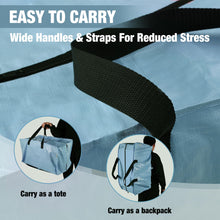 Load image into Gallery viewer, WORKPRO 6 Pack Extra Large Moving Bags with Zippers &amp; Carrying Handles Backpack Straps, Heavy-Duty Storage Tote for Space Saving &amp; Storage, Alternative to Moving Box (Dusty Blue)
