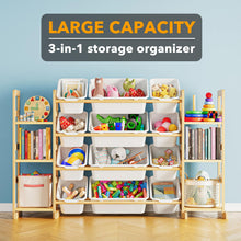 Load image into Gallery viewer, SpaceAid Toy Storage Organizer with 6 Shelves and 12 Bins, Bookshelf/Bookcase, Kids Bin Shelf, Toys Box for Playroom Organization for Bedroom &amp; Room Decor, White, 52.3" W
