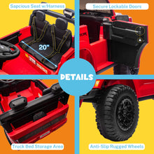 Load image into Gallery viewer, ENYOPRO Licensed Ford F-150 Raptor 24V Ride on Toys for Big Kids, 2 Seater Ride on Car for Boys &amp; Girls with Remote Control, Kids Electric Vehicle with 4 Wheels Suspension, Bluetooth (Red)
