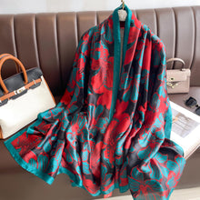 Load image into Gallery viewer, Large Mulberry Silk Feeling Long Stain Scarf Lightweight Sunscreen Shawls Wraps for Women
