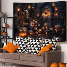 Load image into Gallery viewer, KatchOn, XtraLarge Spooky Halloween Backdrop - 72x44 Inch | Halloween Banner for Pumpkin Halloween Decorations | Halloween Photo Backdrop | Halloween Pumpkin Banner for Halloween Party Decorations
