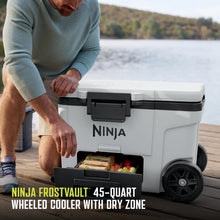 Load image into Gallery viewer, Ninja FrostVault 45QT Cooler with Wheels | Insulated with Temp Dry Storage Drawer | Keeps Ice Cold for Days | for The Beach, Camping, Picnics &amp; More | Daffodil Daze | FB245YL
