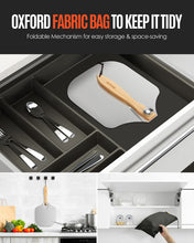Load image into Gallery viewer, Pizza Peel Aluminum Pizza Spatula, Mooues 12 inch Metal Pizza Paddle(12"x 14")with Rocker Cutter Foldable Wood Handle, [Storage bag included], for Family Pizza Oven Baking Pizza, Dough, Bread &amp; Pastry
