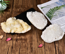 Load image into Gallery viewer, JIC Gem Natural White Quartz Crystal Cluster Geode Druzy Healing Stone Home Decoration Gemstone Specimen Large 1pc 2.42-2.86 lb
