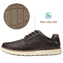 Load image into Gallery viewer, NCCB Men's Casual Dress Sneakers Lace Up Formal Oxfords Dress Shoes for Men Slip-on Comfortable Brown Shoes for Bussiness/Travel/Work Dark Brown Size 9.5
