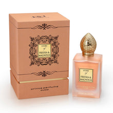 Load image into Gallery viewer, Prince Parfums Dubai - Story of Freesia Magnolia For Women - 3.4 Ounces - Extrait de Parfum - Delicate Bouquet of Freesia, Magnolia - Essence of Femininity &amp; Beauty
