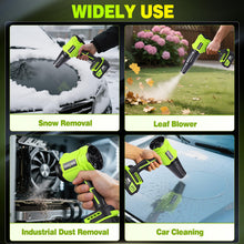 Load image into Gallery viewer, Leaf Blower Cordless,Battery Powered 800,000 RPM Electric Leaf Blower with 2 x 4.0Ah Battery and Charger Handheld Blowers for Lawn Care,Dust,Snow,Car Blowing Water with 2 Extended Nozzle

