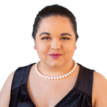 Load image into Gallery viewer, Pearl Romance II Round Pearl II White Pearl Necklace Genuine Cultured Freshwater (10-10.5mm; Necklace 18 Inch)
