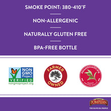Load image into Gallery viewer, Pompeian Smooth Extra Virgin Olive Oil, First Cold Pressed, Mild and Delicate Flavor, Perfect for Sauteing &amp; Stir-Frying, Naturally Gluten Free, Non-Allergenic, Non-GMO, 68 Fl Oz, Single Bottle

