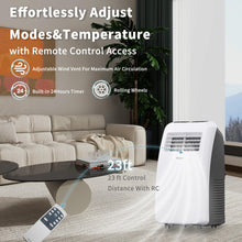 Load image into Gallery viewer, Shinco 8,000 BTU Portable Air Conditioner - 3-in-1 Cool/Dehumidifier/Fan for Rooms Up to 350 sq.ft, Remote Control &amp; 24H Timer, Compact AC Unit for Bedroom/Office
