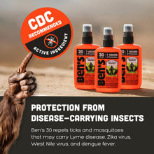 Load image into Gallery viewer, Ben's Tick &amp; Insect Repellent - Travel Size Bug Spray with 30% DEET for Mosquitoes, Ticks &amp; More - Up to 7 Hours of Protection - Fragrance-Free - 3.4 oz (4 Pack)
