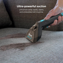 Load image into Gallery viewer, Shark StainStriker Portable Carpet &amp; Upholstery Cleaner w/on board self cleaning - Spot, Stain, &amp; Odor Eliminator, Includes 2 Cleaning Tools &amp; 2 Cleaning Solutions, Charcoal, PX221BRN
