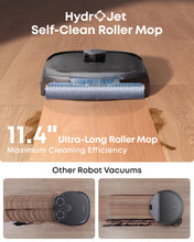 Load image into Gallery viewer, eufy Robot Vacuum E28, 20,000 Pa Suction, Roller Mop with HydroJet System, Portable Carpet for Deep Cleaning,All-in-One Robot Vacuum and Mop Combo, Zero-Tangling, Corner-to-Edge Cleaning (Upgraded)

