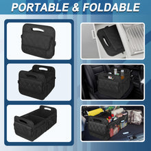 Load image into Gallery viewer, Deosk Car Trunk Organizer for SUV, Car Organizers and Storage with 6 Pocket, Car Accessories for Women/Men 50LWaterproof Polyester Trunk Organizer, Black
