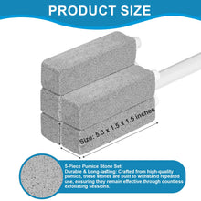 Load image into Gallery viewer, 5 Packs Pumice Cleaning Stone with Extra Long Handle, Pumice Stone for Toilet Bowl Clean for Cleaning Toilets, Bathtubs, Grills, Swimming Pools, Sinks
