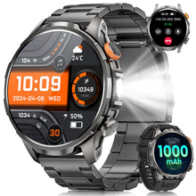 Load image into Gallery viewer, Military Smart Watches for Men Fitness Tracker Watch, 1.91" Men's Smart Watch with 1000mAh/5 ATM Waterproof/LED Flashlight/110+ Sport Modes/Heart Rate/SpO2/Sleep, Men's Watches for Android &amp; iPhone
