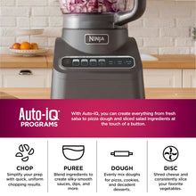 Load image into Gallery viewer, Ninja Food Processor, Professional Plus, 1000 Peak Watts, 4 Functions for Chopping, Slicing, Purees &amp; Dough with 9-Cup Processor Bowl, 3 Blades, Food Chute &amp; Pusher, Silver, BN601

